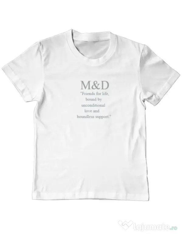 Tricou personalizat copil M&D 19 Alb