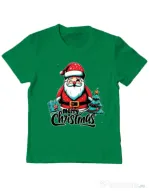 Tricou personalizat copil Mos Craciun Verde mediu