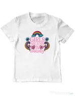 Tricou personalizat copil Girls are born in ianuary 2 Alb