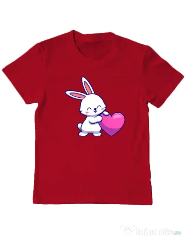 Tricou personalizat copil LOVE BUNNY Rosu