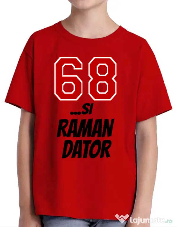 Tricou ADLER copil 68 si raman dator Rosu