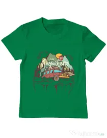 Tricou ADLER copil Adventure Verde mediu