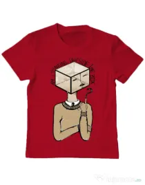 Tricou ADLER copil Am I thinking outside the box Rosu