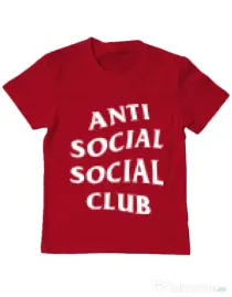 Tricou ADLER copil Anti social Rosu