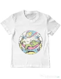 Tricou ADLER copil Asteroid Day Alb