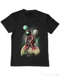 Tricou ADLER copil Astronaut - DJ Negru