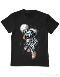 Tricou ADLER copil Astronaut Negru
