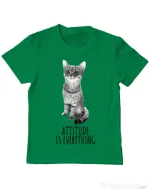 Tricou ADLER copil Attitude is everything Verde mediu