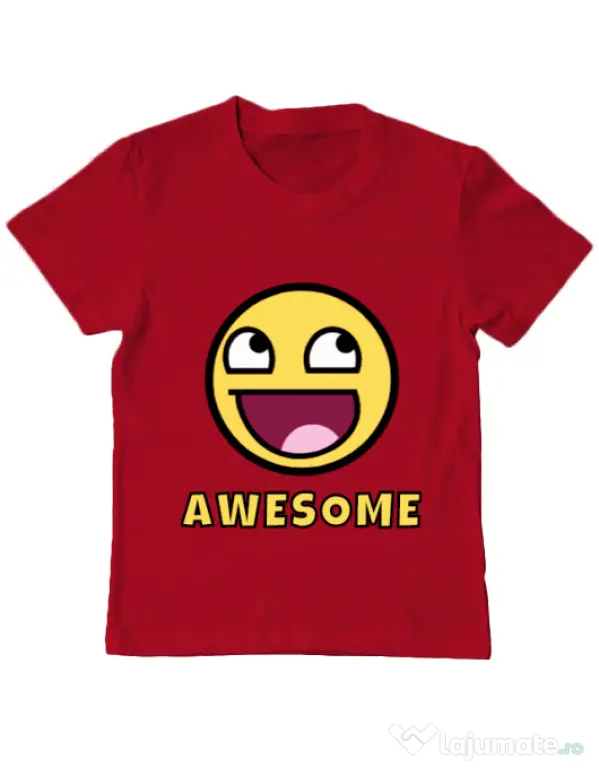 Tricou ADLER copil Awesome Rosu