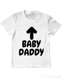 Tricou ADLER copil Baby daddy Alb