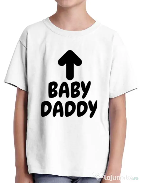 Tricou ADLER copil Baby daddy Alb