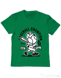 Tricou ADLER copil Baseball Champion Verde mediu