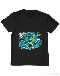 Tricou ADLER copil Boombox Negru