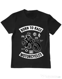 Tricou ADLER copil Born to race Negru
