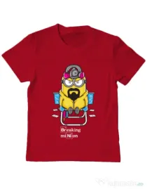 Tricou ADLER copil Breaking Minion Rosu