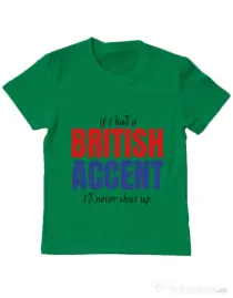 Tricou ADLER copil British accent Verde mediu