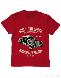 Tricou ADLER copil Built For Speed Rosu