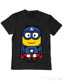 Tricou ADLER copil Captain minion Negru