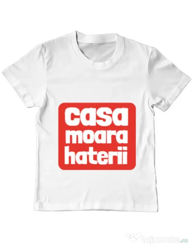 Tricou ADLER copil Casa moara haterii Alb