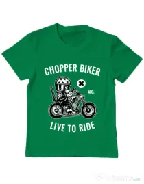 Tricou ADLER copil Chopper biker Verde mediu