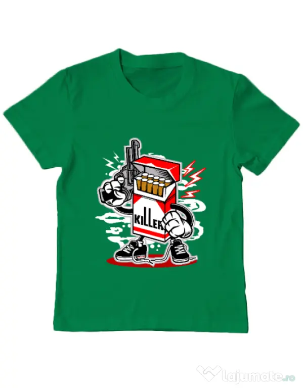 Tricou ADLER copil Cigarette Killer Verde mediu