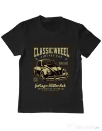 Tricou ADLER copil Classic Wheel Negru
