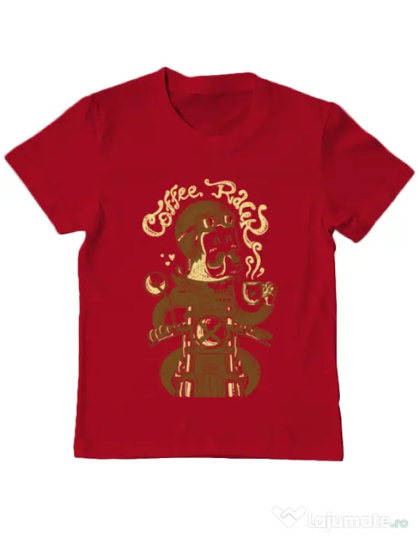 Tricou ADLER copil Coffee Racer Rosu