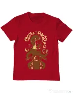 Tricou ADLER copil Coffee Racer Rosu