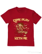 Tricou ADLER copil Come play with me Rosu