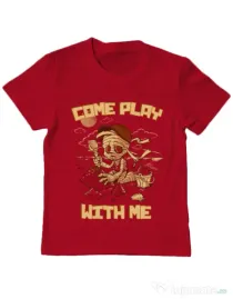 Tricou ADLER copil Come play with me Rosu
