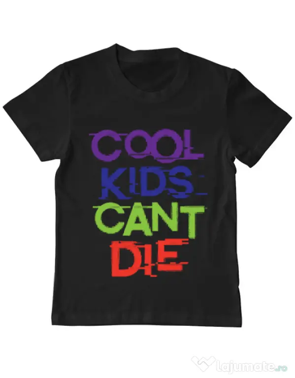 Tricou ADLER copil Cool kids Negru
