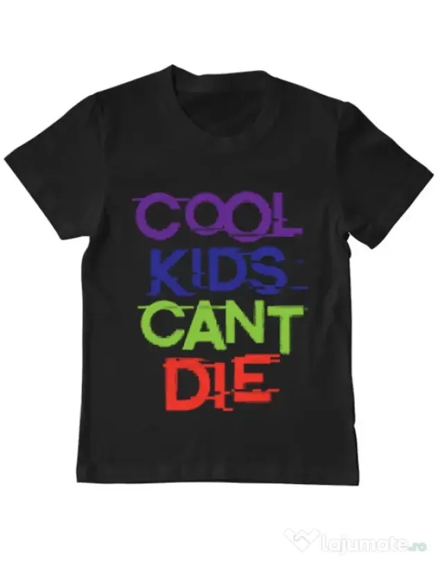 Tricou ADLER copil Cool kids Negru