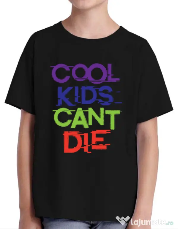 Tricou ADLER copil Cool kids Negru