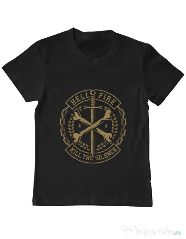 Tricou ADLER copil Cross Bones Negru