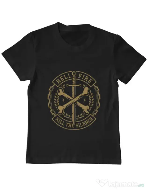 Tricou ADLER copil Cross Bones Negru