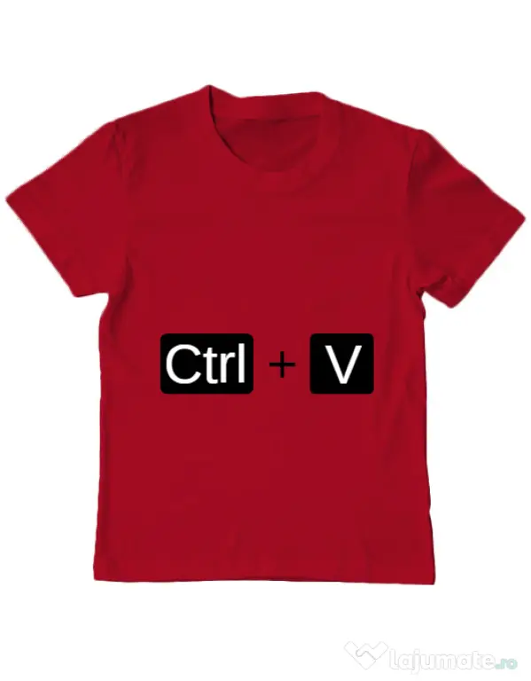 Tricou ADLER copil Ctrl Paste Rosu