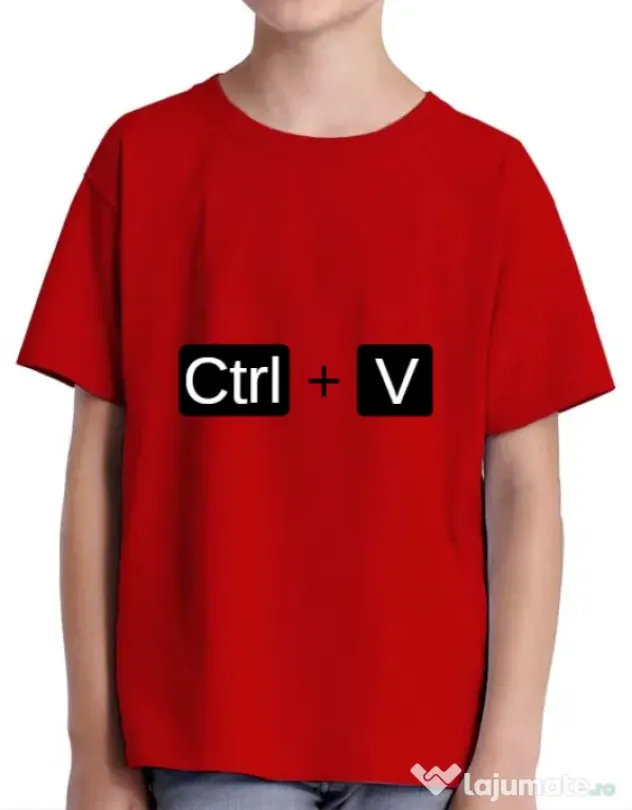 Tricou ADLER copil Ctrl Paste Rosu
