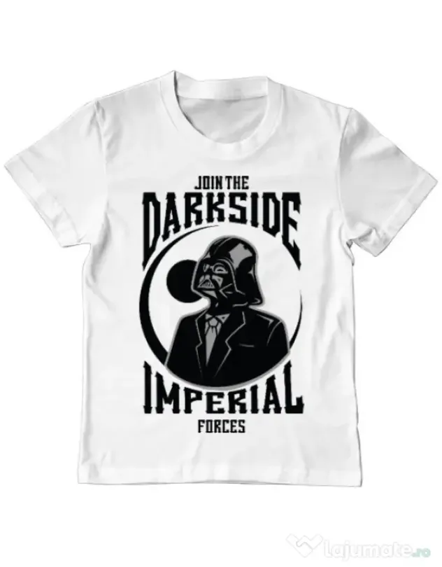 Tricou ADLER copil Darkside Alb