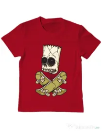Tricou ADLER copil Death of Skateboarder Rosu