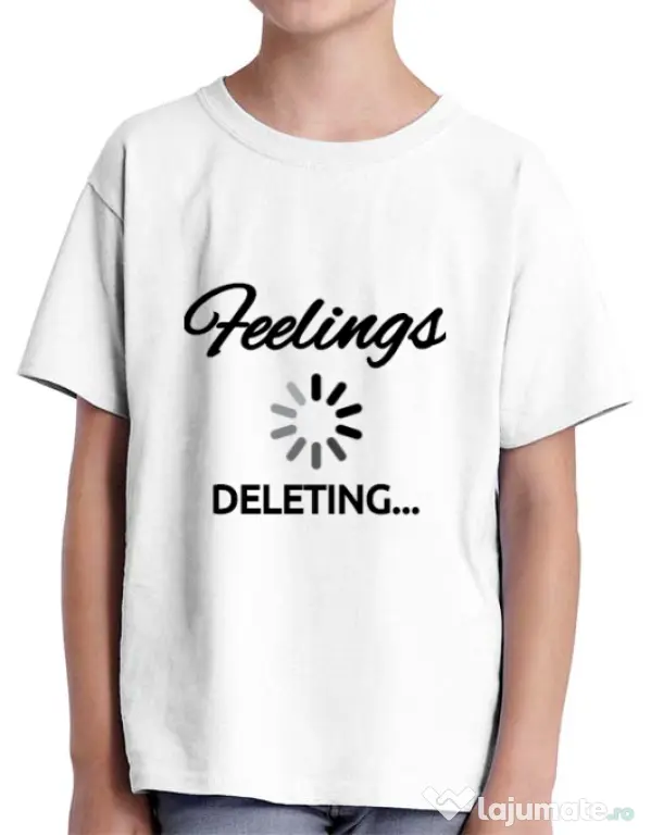 Tricou ADLER copil Deleting feelings Alb