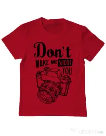 Tricou ADLER copil Dont make me shoot you Rosu
