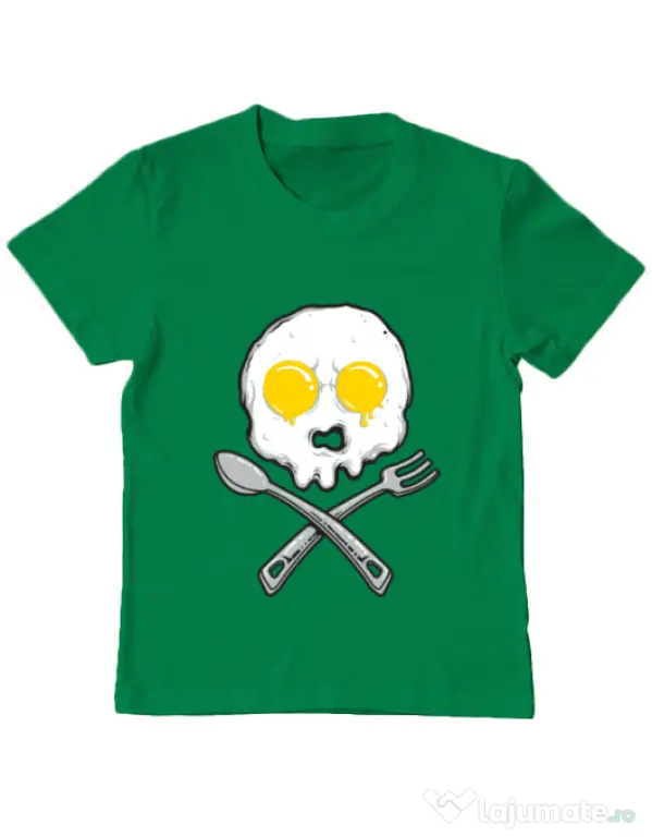 Tricou ADLER copil Eggskull Verde mediu