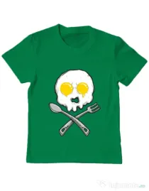 Tricou ADLER copil Eggskull Verde mediu