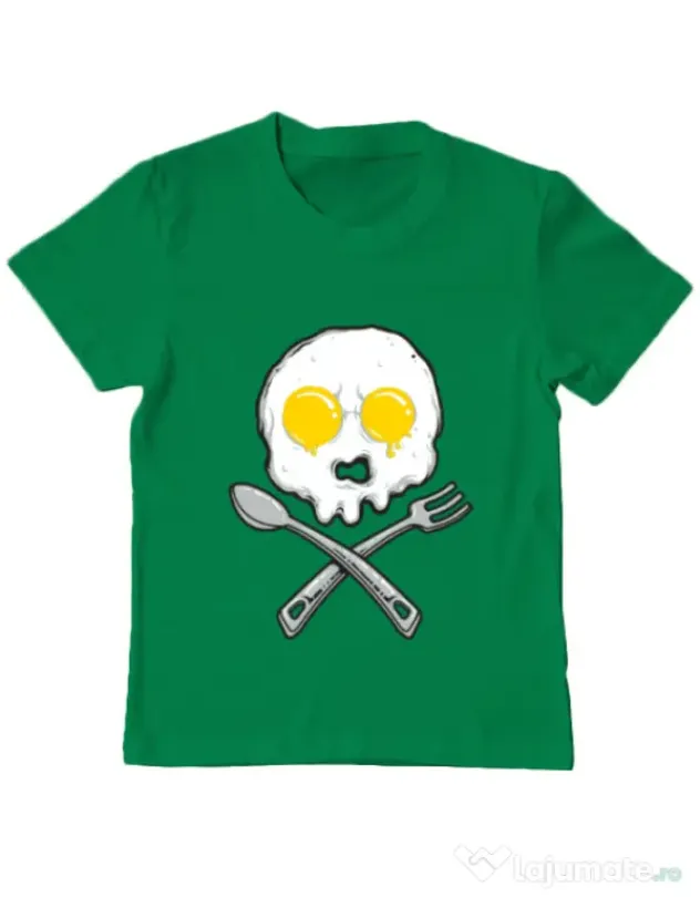 Tricou ADLER copil Eggskull Verde mediu