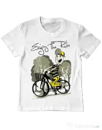 Tricou ADLER copil Enjoy the ride Alb