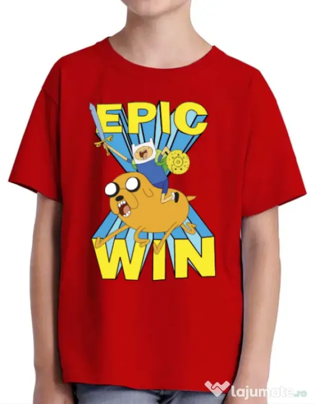 Tricou ADLER copil Epic win Rosu