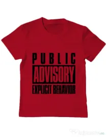Tricou ADLER copil Explicit behavior Rosu
