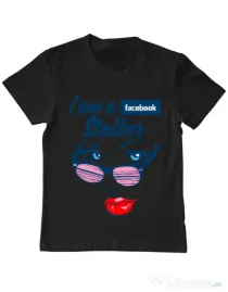 Tricou ADLER copil Facebook stalker Negru