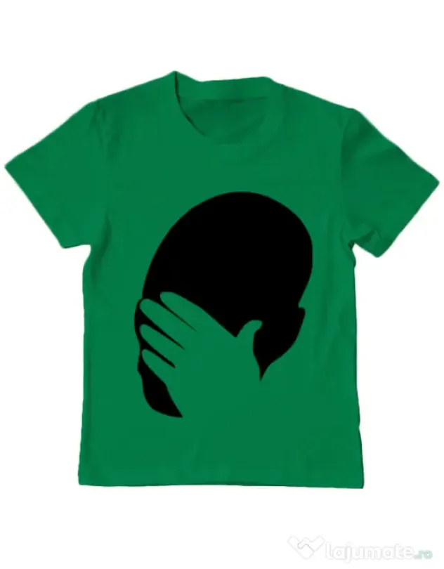 Tricou ADLER copil Facepalm Verde mediu