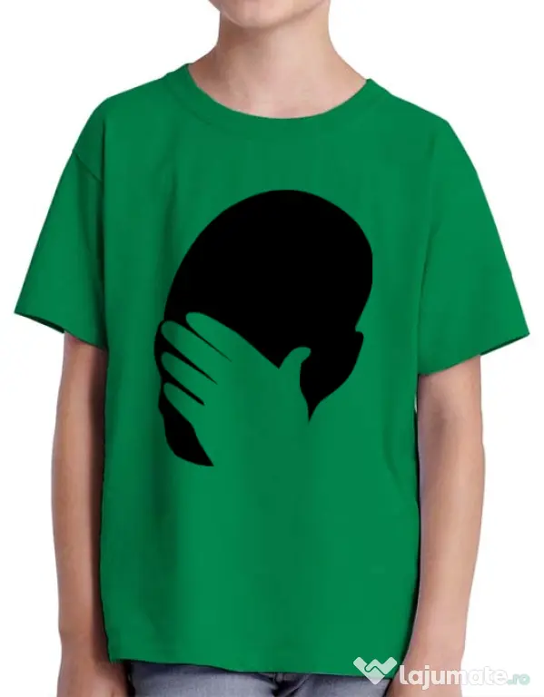 Tricou ADLER copil Facepalm Verde mediu